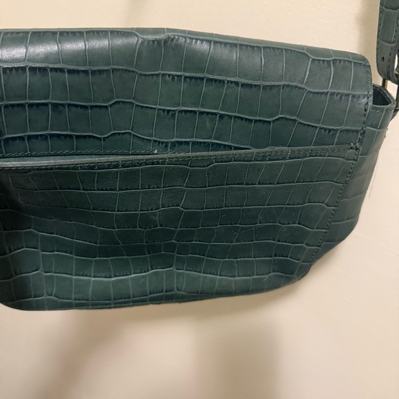 Madewell The Abroad Croc Embossed Leather Edition Crossbody Shoulder Bag - Picture 8 of 10